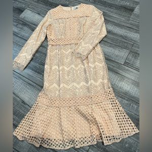 light pink/peach lace dress